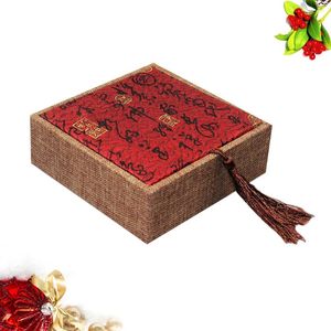 Caja de papel de regalo Pendiente de almacenamiento Exhibición de moda Estuche chino decorativo Collar Caramelo adornado Pulsera vintage Anillo de lujo Estilo de brazalete