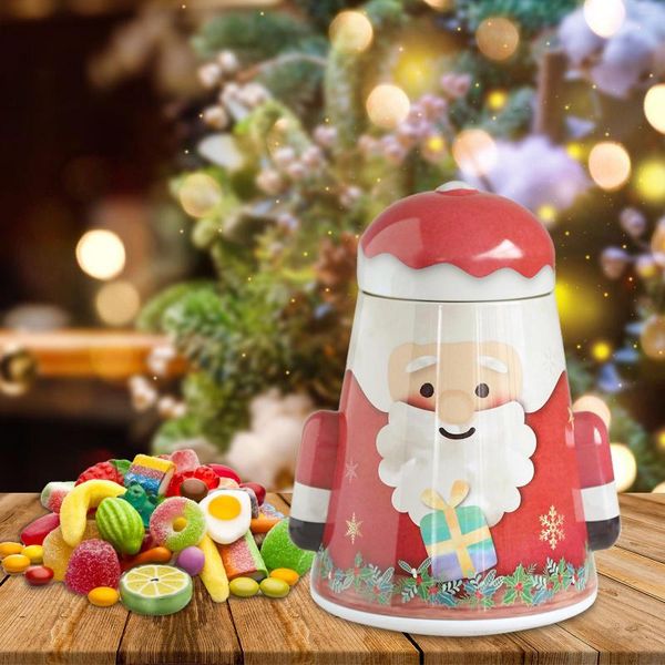 Caja de papel de regalo, vaso, decoración para niños, galletas, dulces, almacenamiento de lata, adorno navideño, decoraciones de bombillas de vidrio