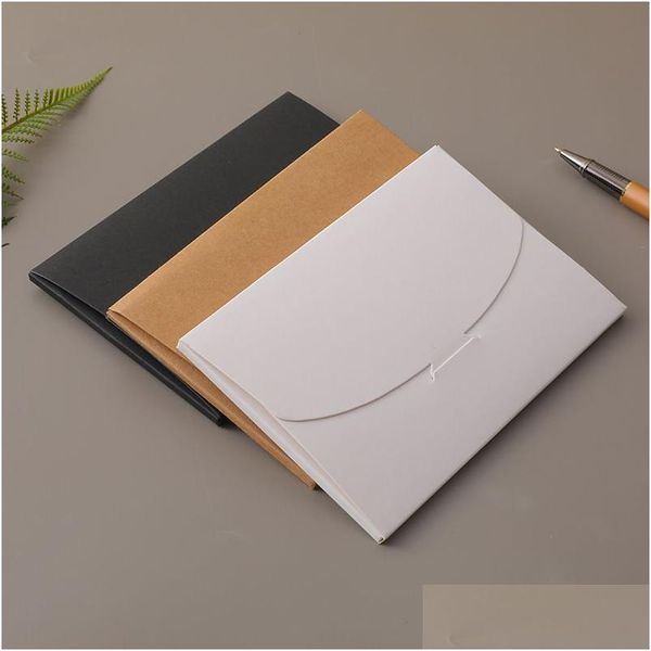 Boîtes d'emballage cadeau 4x6 pouces noir blanc carton PO boîte d'emballage kraft carte postale enveloppe pos paquet cas za5215 livraison directe maison gar dhiah