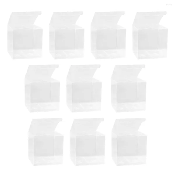 Boîtes d'emballage cadeau boîte transparente faveur de bonbons en plastique Transparent Cube faveurs emballage de fête de mariage cadeaux Cupcake traiter emballage