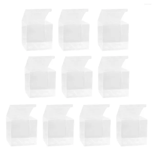 Boîtes d'emballage cadeau boîte transparente faveur de bonbons cube en plastique transparent faveurs emballage de mariage emballage fête Cupcake cadeaux affichage Pvc