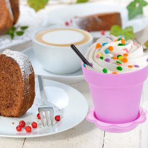 Boîte de support d'emballage cadeau Pudding Cups Porte-gâteaux Mini Stand Baking Fruit Pp