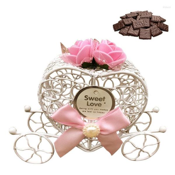 Papel de regalo Caja de dulces nupcial Corazón para pastel de bodas Decoraciones de mesa Baby Showers Fiestas