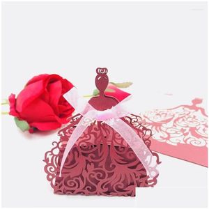 Geschenkwikkel Bruid Laser Cut Fauns Box Candy Princess voor en feest Baby shower Decor Drop Delivery Home Garden Feestelijke voorraden evenement DHLPX