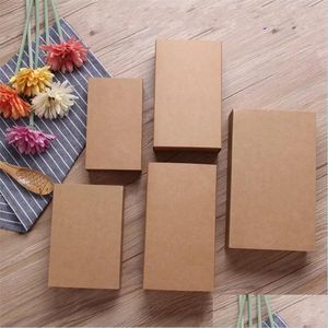 Regalos Brown Kraft Paper Der Box Fiesta de cumplea￱os de bodas Favor Candy Cardboard Cardboard Cajas Recapaces de paquete para t￩ perfumado 1HJ5 YY DHKEK