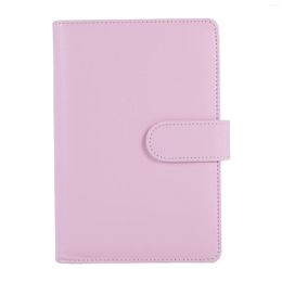 Emballage cadeau Budget A6 PU cuir cahier planificateur organisateur rechargeable 6 anneaux couverture lettre autocollant étiquettes rose