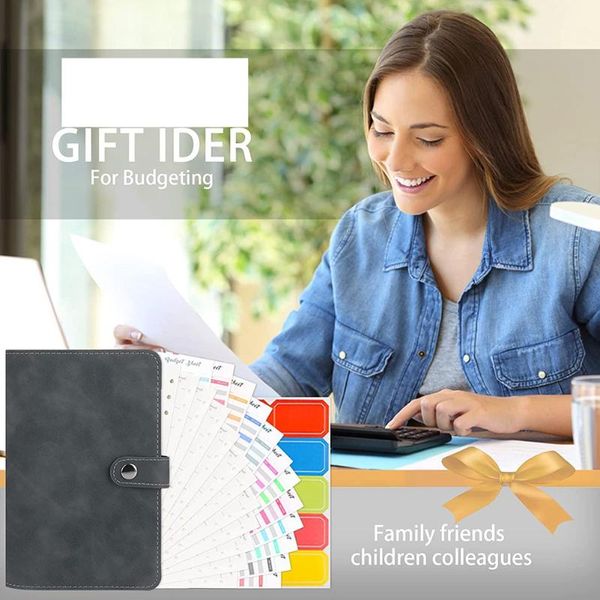 Papel de regalo Carpeta de presupuesto Planificador A6 Set Cuaderno Anillo Sobres en efectivo Buget con películas BGift