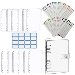 Geschenkwikkeling Budgetboek Papers plannen Clear Zipper Pouches Organisator Cash Stickers Budgetterende Envelops Saving Binder