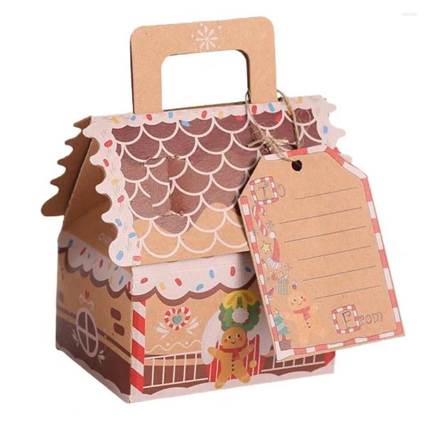 Emballage cadeau Boîte à gâteaux Exquise en forme de maison de Noël Festive Candy Cookie Conteneur pour S Joyeux Vacances