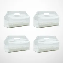 Geschenkwikkeling Cake Box Roll Container Cupcake Bakery Packing Boxes Sandwich Clear Clamshell Containers draagbare dragers transparant