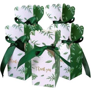 Emballage cadeau boîte à bonbons 50 pièces boîtes de faveur de fête avec des rubans pour mariage/voyage fête à thème/décoration de douche nuptiale