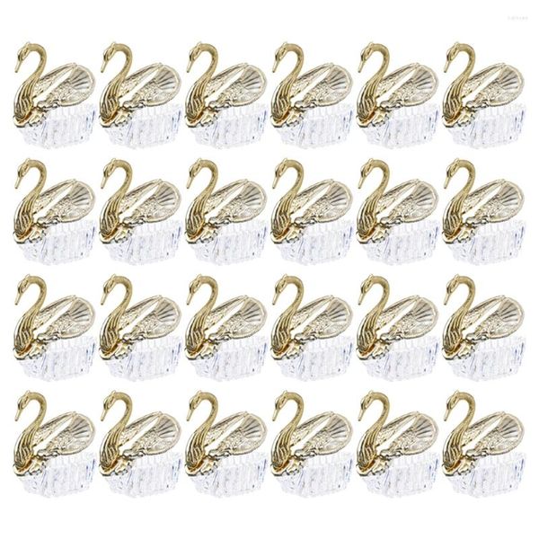 Emballage cadeau Boîtes de bonbons Boîte de mariage de cygne Plat Favoris Favoris Douche Présent Conteneurs remplissables Pochette Bol de stockage en forme de verre