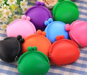 Cadeau Wrap Candy Couleur Mini Coin Sac Mignon Porte-monnaie Silicone Money Puse Portefeuille SN3036