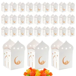 Boîtes de bonbons enveloppe-cadeau Boîtes de friandises 30pcs Bougies emballage réutilisable Boîte d'arôme présente pour Eid Enveloppes Candies Candons