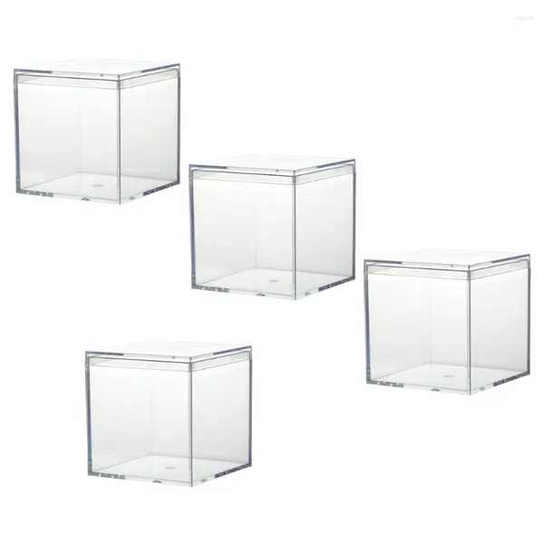 Caja de envoltura de regalo Case de dulces Soporte de dulces Soporte de joyas multifunción Contenedor de joyas transparentes Pantalla de plástico pequeño