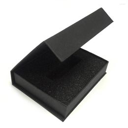 Cadeau Wrap Carton Noir Emballage DIY Mariage Faveur Stockage Business Jewel Case Craft Paper Box Rectangle Party Flip Cover USB