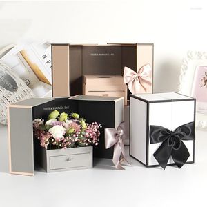Geschenkwikkeling Kartonnen lade Bloemdoos Geschenken Verpakking Bruiloft Valentijnsadvies Huidige inpakbenodigdheden
