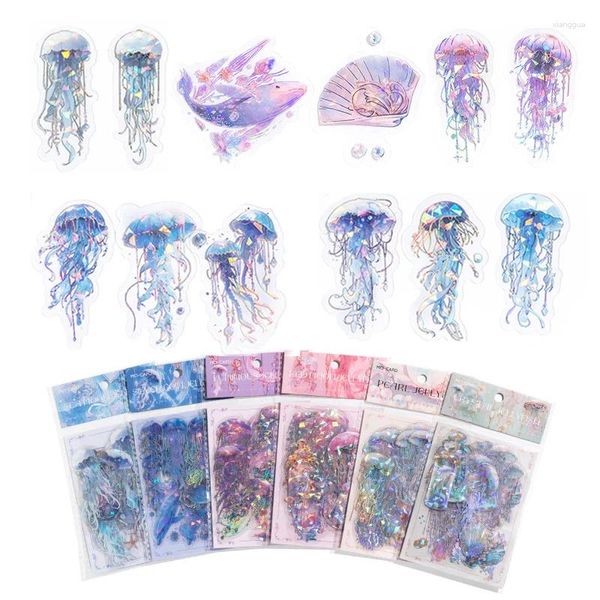 Cadeau Wrap Carft Papier Transparent Méduse Rétro Matériel PET Scrapbooking Décoratif Journal indésirable Papiers Vintage Scrapbooks DIY Autocollants