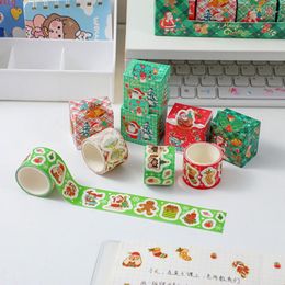 Geschenkwikkeling Cartoon Kerstmis Washi -tapes Sneeuwvlok rendierstrepen Kawaii Maskeerstickers Stuursartikelen Scrapbooking School Supplies