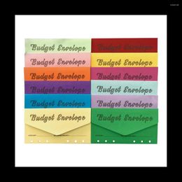 Sobres de papel de regalo en efectivo para presupuesto Carpeta de presupuesto con planificador de hojas de seguimiento de gastos