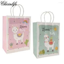 Geschenkwikkeling ChicinLife 5pcs Alpaca Lama Paper Candy Boxs Bag Happy Birthday Party Wedding Decorations Baby Shower Supplies