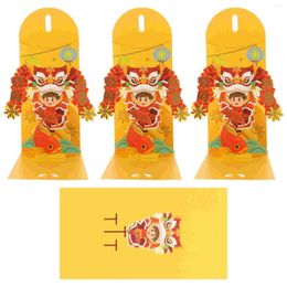 Cadeau Wrap Enveloppes rouges chinoises Dragon Année Paquet Lucky Money Hong Bao Spring Festival R Party Fournitures de faveur