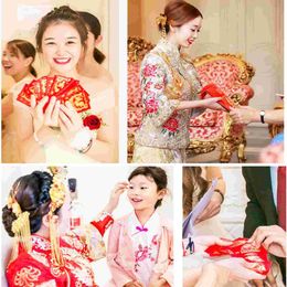 Cadeau cadeau chinois rouge mariage argent Hongbao paquet poche paquets chanceux enveloppes de trésorerie enveloppes de mariée 2022 R année Hong Bao CardGift