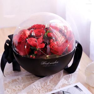 Emballage cadeau chocolats boîte à fleurs saint valentin acrylique Transparent main mariage éternel en gros