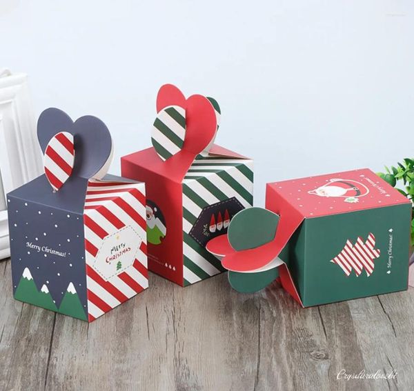 Sac de Noël enveloppe de cadeau Santa Claus Craft Candy Boxes For Presents Cookies Thème de Noël Emballage Great Holiday Party Kids