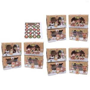 Enveloppe de cadeaux Bo￮tes de No￫l Bo￮tes de f￪te Favors Favors Candy No￫l Biscuit Paper G￢teries Case Emballage Bijoux Supplies de mariage