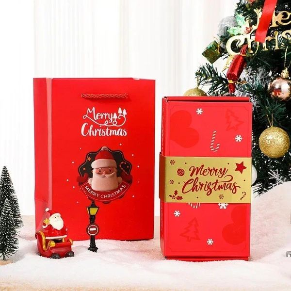 Boîte cadeau de Noël Boîte bricolage pliante du papier de vie d'anniversaire surprise Bounce Explosions Ensemble d'enveloppe rouge
