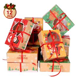 Cadeauverpakking Kerstdozenpaperbox Chocolade Zoet Koekje Eve Kerstman Snoep Feestdagenfeestje Gunsttraktatie 231214