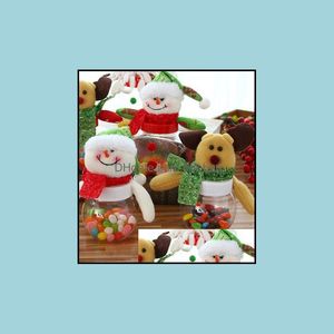 Geschenkwikkel Kerstmis Candy Box Santa Claus Sneeuwman Doek Dop Star Cans Boxes Lovely Cartoon 3 1MG UU Drop Delivery Home Garden Festi DHR43