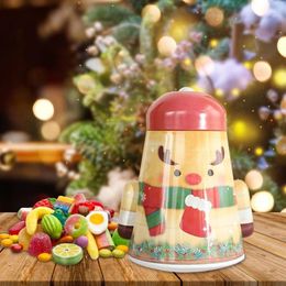 Emballage cadeau Boîte de décoration de Noël Tumbler Tin Candy Biscuits Conteneur de stockage Enfants Boîtes d'emballage Année 3224