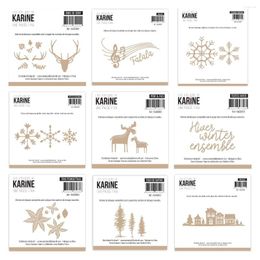 Geschenkwikkel Kerstmis Deer Sneeuw Tree Huis metalen snijden Die voor doe -het -zelf plakboek/PO Decor Embossed Paper Cards 2023