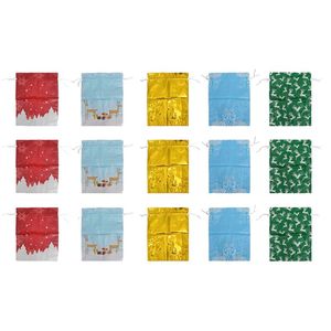 Emballage cadeau Sac de cordon de Noël Double aluminium Bunded Bouche Candy BagGift