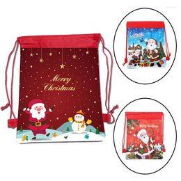 Gift Wrap Christmas Trawstring Sacs Kids Favors