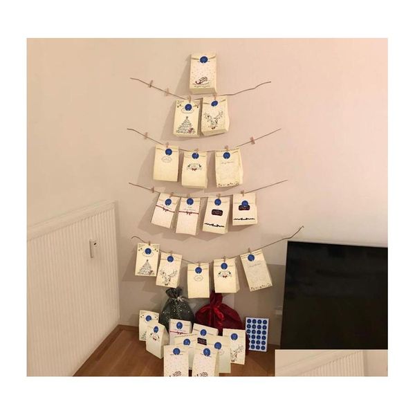 Envoltura de regalo Bolsa de favor de Navidad Pastel dulce Cajas de papel de caramelo Bolsas Caja de fiesta Cumpleaños Baby Shower Presenta Dbc Drop Delivery Home Garde Dhsu5