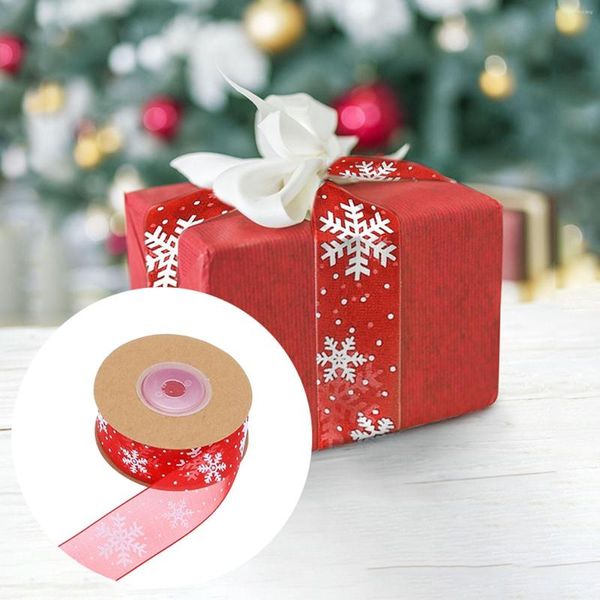 Emballage cadeau Ruban d'emballage de Noël Flocon de neige Rouge Enthousiasme Décoration Corde Nerdy Papier d'emballage