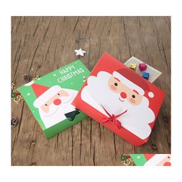 Cadeau Wrap Boîte de papier de Noël Cartoon Santa Claus Boîtes d'emballage Party Favor Sac Kid Candy Fournitures de Noël DBC Drop Livraison Accueil Gar Dhncx