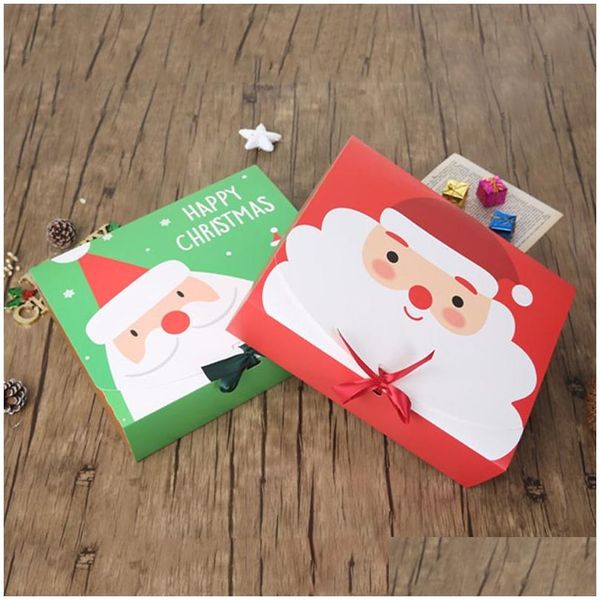Papel de regalo Caja de papel de Navidad Dibujos animados de Papá Noel Cajas de embalaje Bolsa de regalo para niños Dulces Suministros de Navidad Dbc Entrega directa Inicio Gar Dhtav