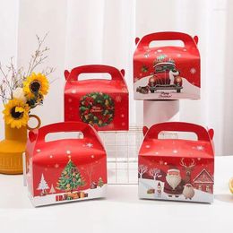 Envoltura de regalo Serie de Navidad Caja de pastel linda Forma Feliz Paquete de dulces Santa Claus Navidad