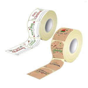 Geschenkwikkeling Kerststickers Labels Kraft 300 st