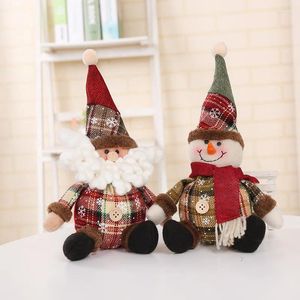 Cadeaupapier Kerstboomversiering Cartoonpop Sneeuwvlok Paar Doek Hangende Ornamenten Vakantiecadeaus voor kinderen