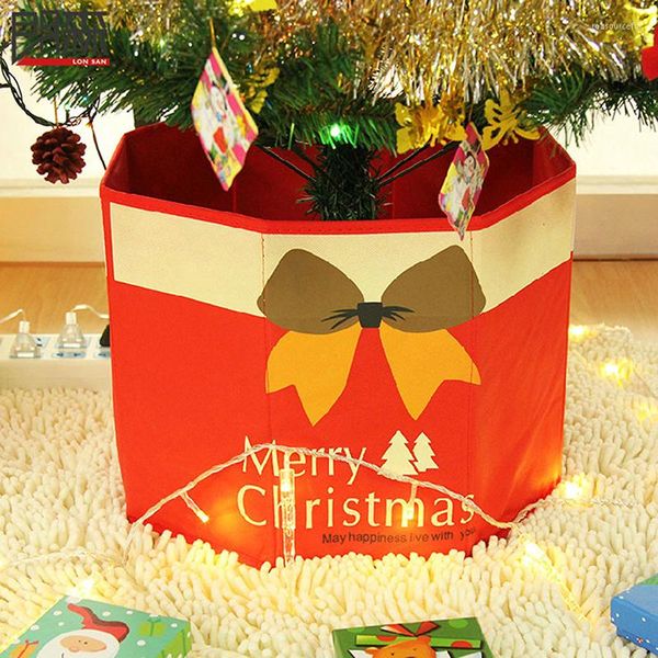 Emballage cadeau Boîte d'emballage d'arbre de Noël Sac de faveur Cookie Candy Apple Boîtes avec cloches