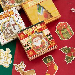 Papel de regalo Árbol de Navidad Papá Noel Feliz Pegatinas Etiqueta de Scrapbooking Diario Papelería Planificador Pegatina Coreana