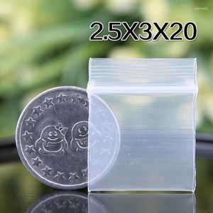 Enveloppe cadeau sac en plastique transparent Sacs de 0,2 mm d'épaisseur pour boucles d'oreilles bijoux Small Sac avec Zippe Z026 500 PCS / Lot