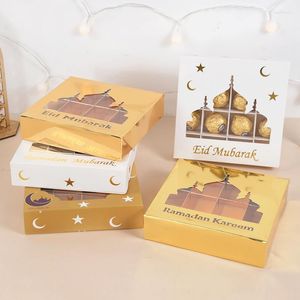 Gift Wrap Clear Window Eid Mubarak Box Candy Cookie Chocolate Packaging Boxes Ramadan Decoration Home 2023 Islamic Muslim Party Decor