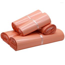 Envoltura de regalo Color Rosa Bolsas de correo rosa La bolsa de plástico polivinílica Envuelve el embalaje para negocios