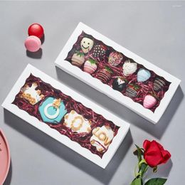 Emballage cadeau Boîtes à biscuits avec fenêtre Auto-Popup Food Bakery Emballage de friandises pour Macaron Cakesicle Chocolat Coverd Ore Fraise